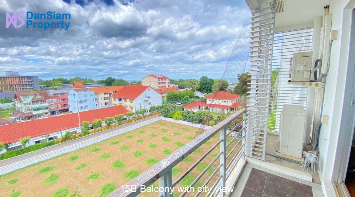 15B Balcony with city view