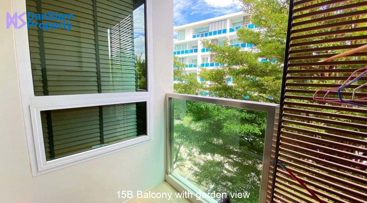 15B Balcony with garden view