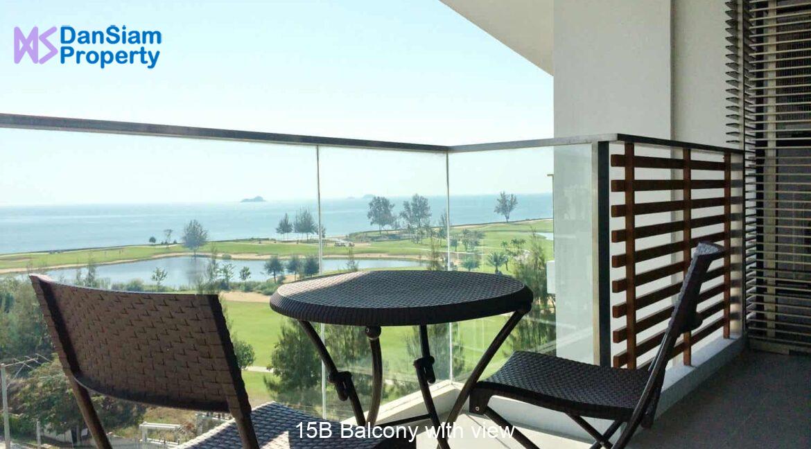 15B Balcony with view