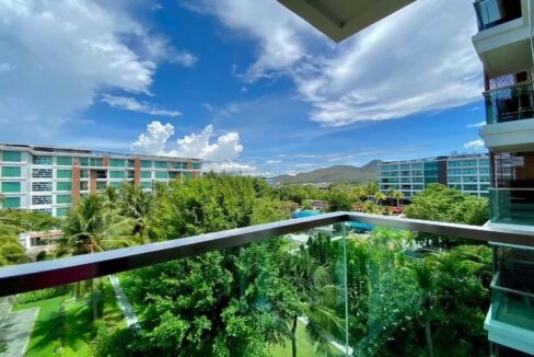 16 Balcony view to pool and gardens