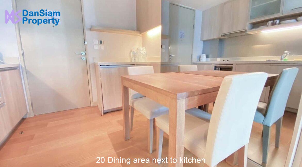 20 Dining area next to kitchen