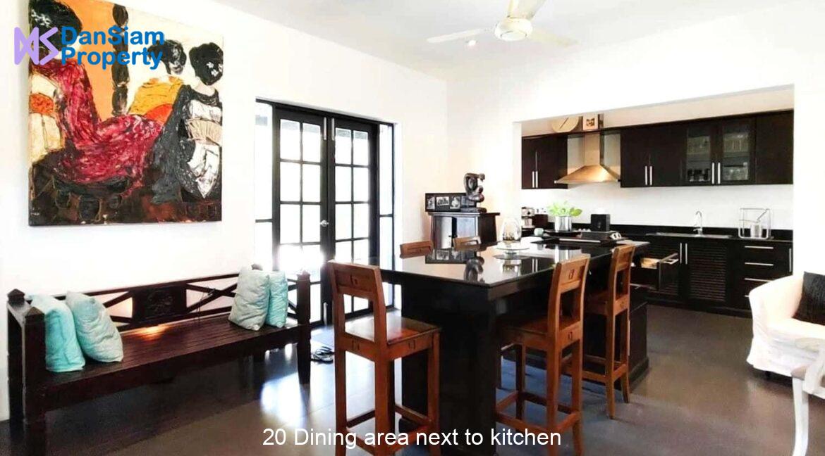 20 Dining area next to kitchen