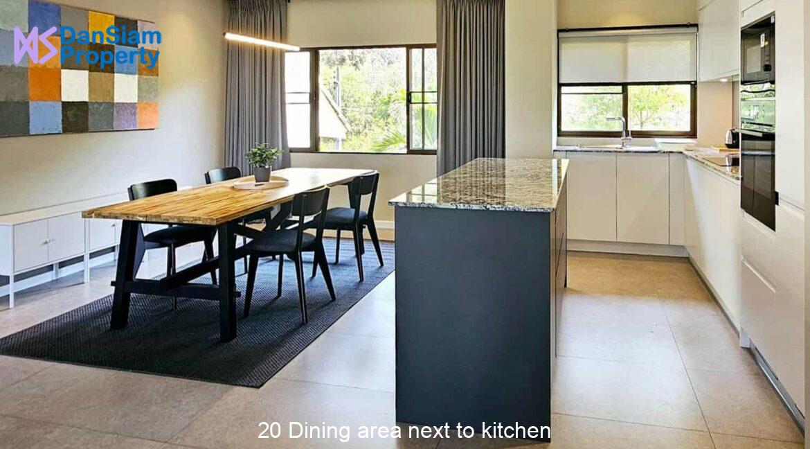 20 Dining area next to kitchen