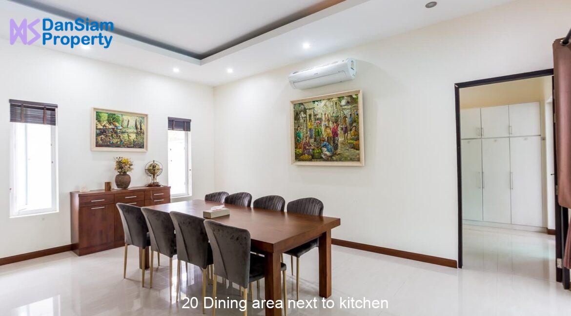 20 Dining area next to kitchen