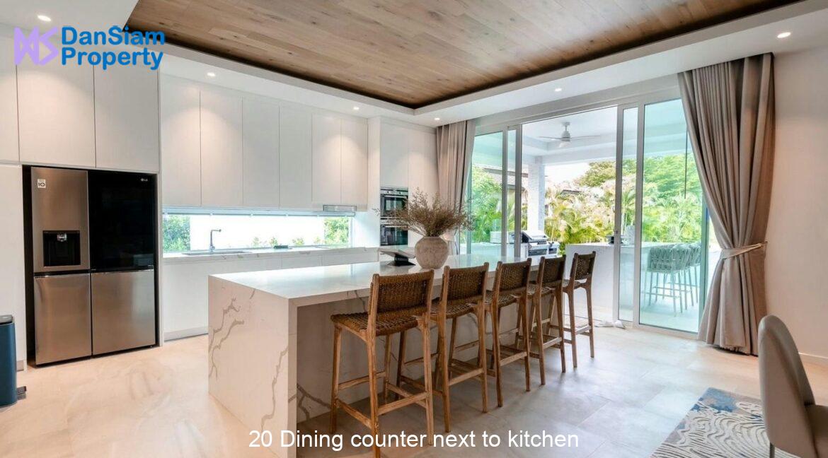 20 Dining counter next to kitchen