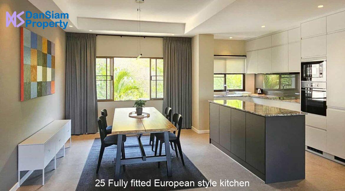 25 Fully fitted European style kitchen