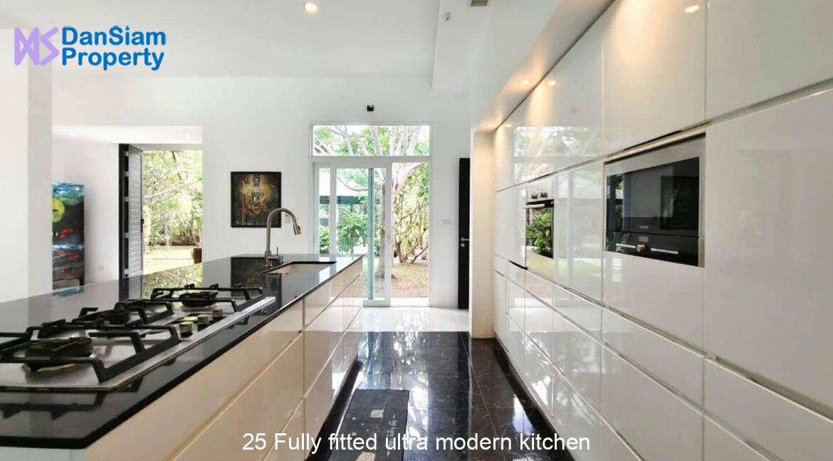 25 Fully fitted ultra modern kitchen