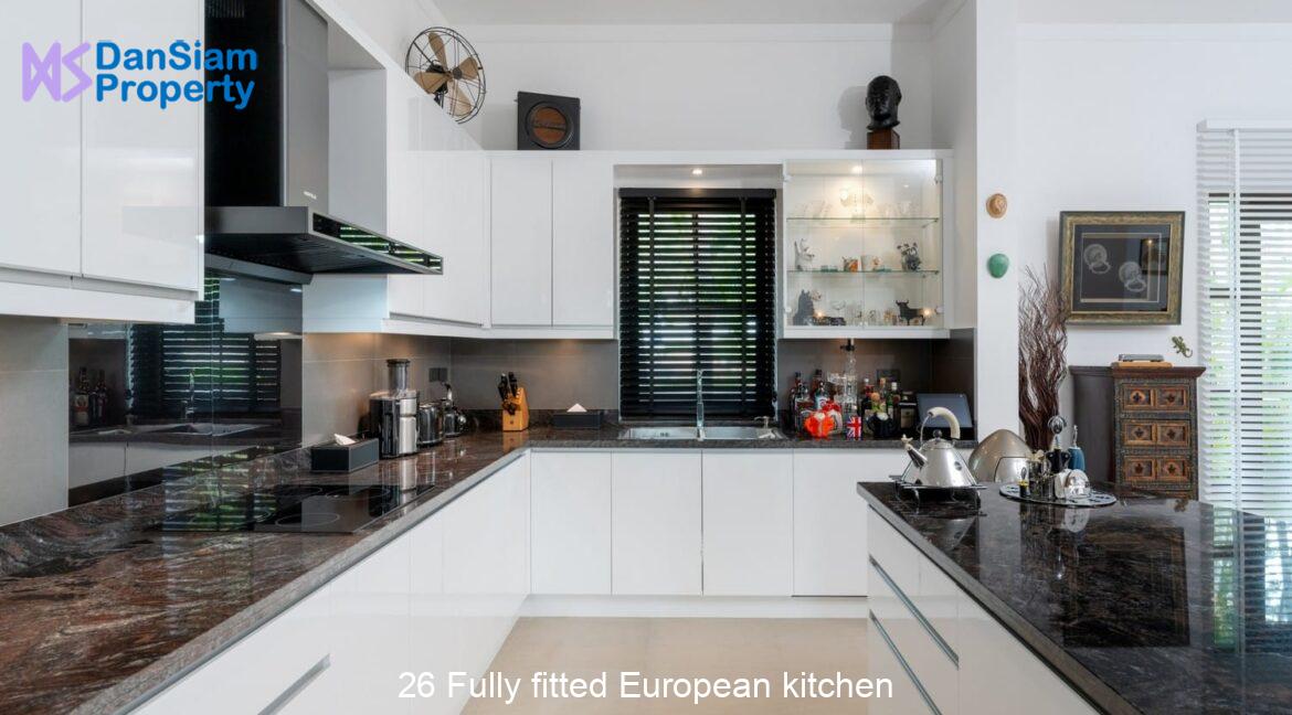 26 Fully fitted European kitchen