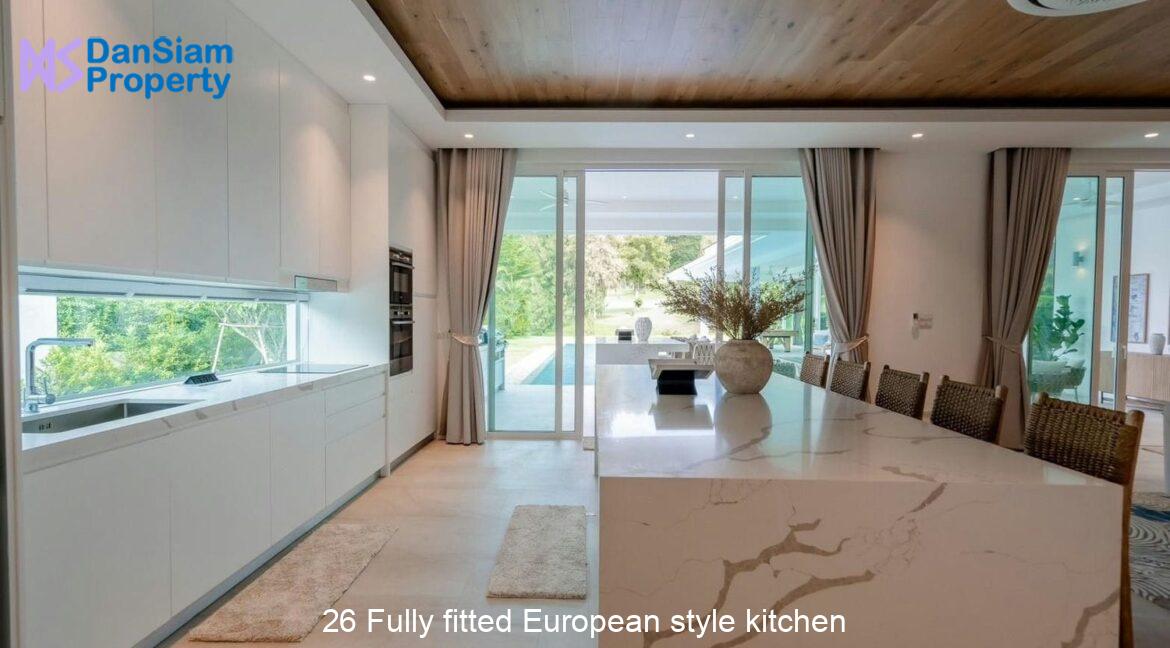 26 Fully fitted European style kitchen