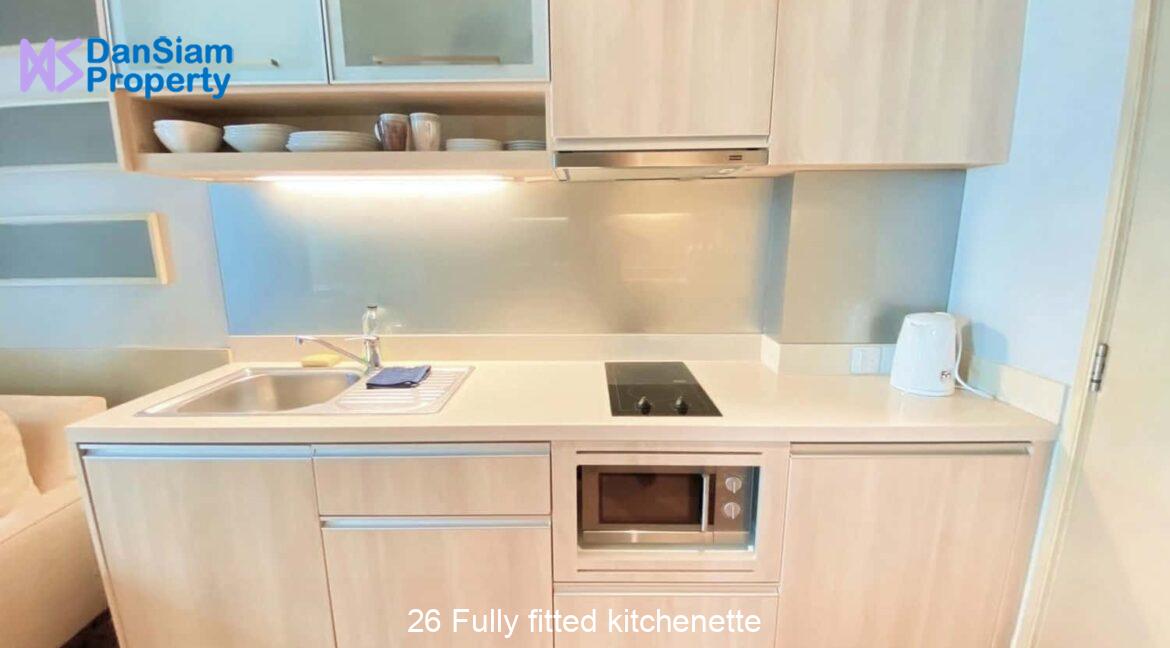 26 Fully fitted kitchenette