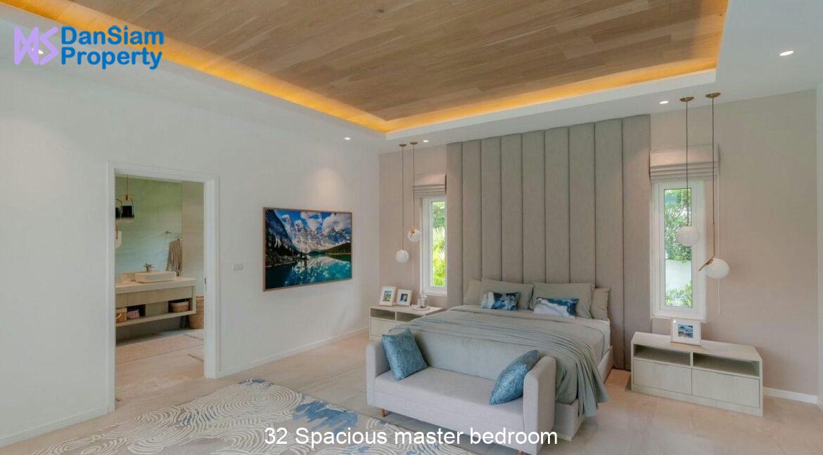 32 Spacious master bedroom