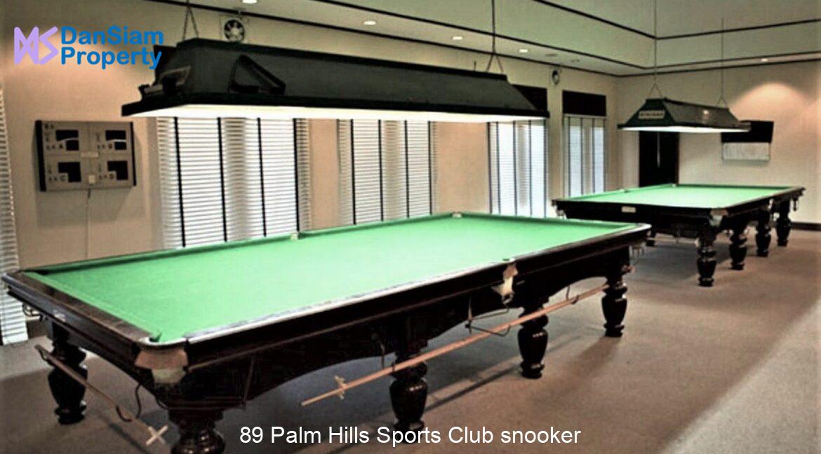 89 Palm Hills Sports Club snooker