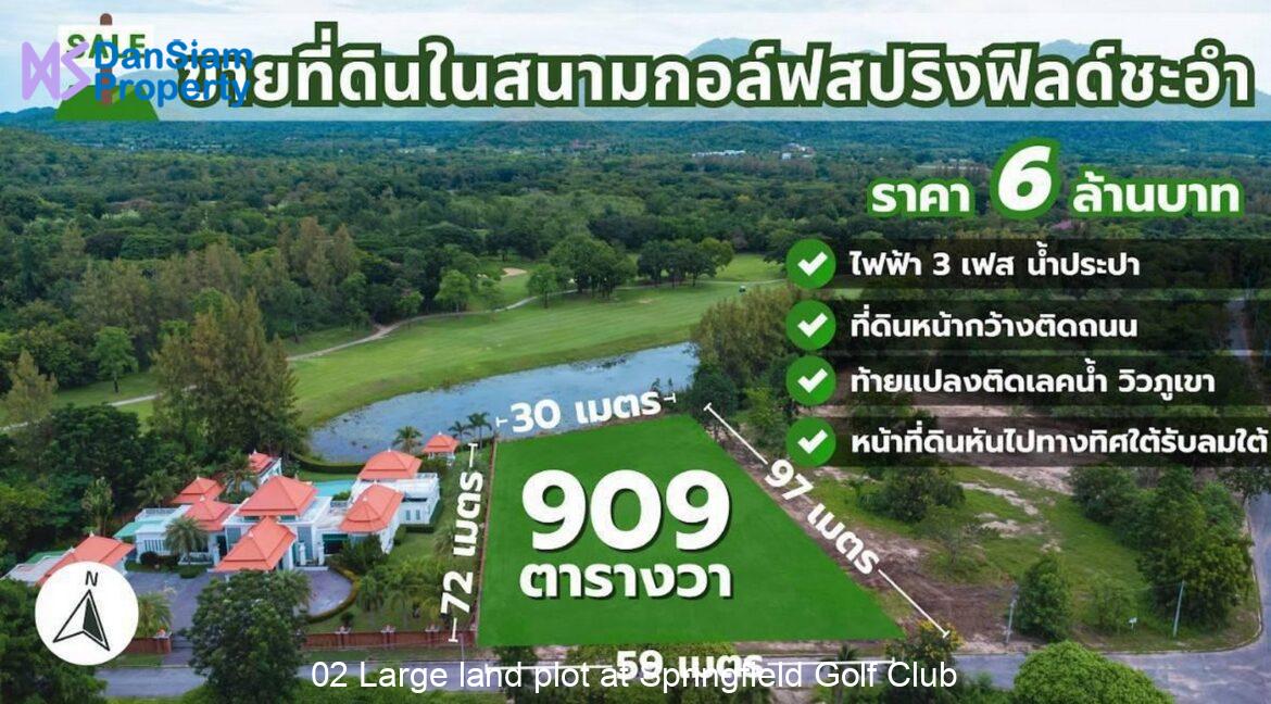 02 Large land plot at Springfield Golf Club