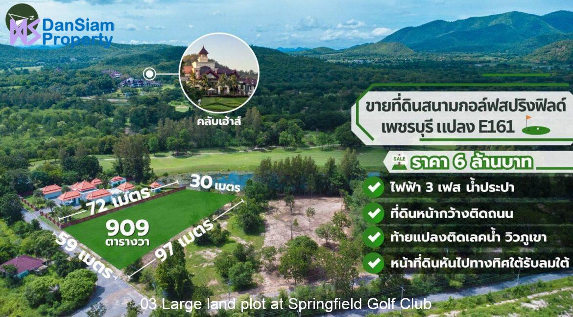 03 Large land plot at Springfield Golf Club