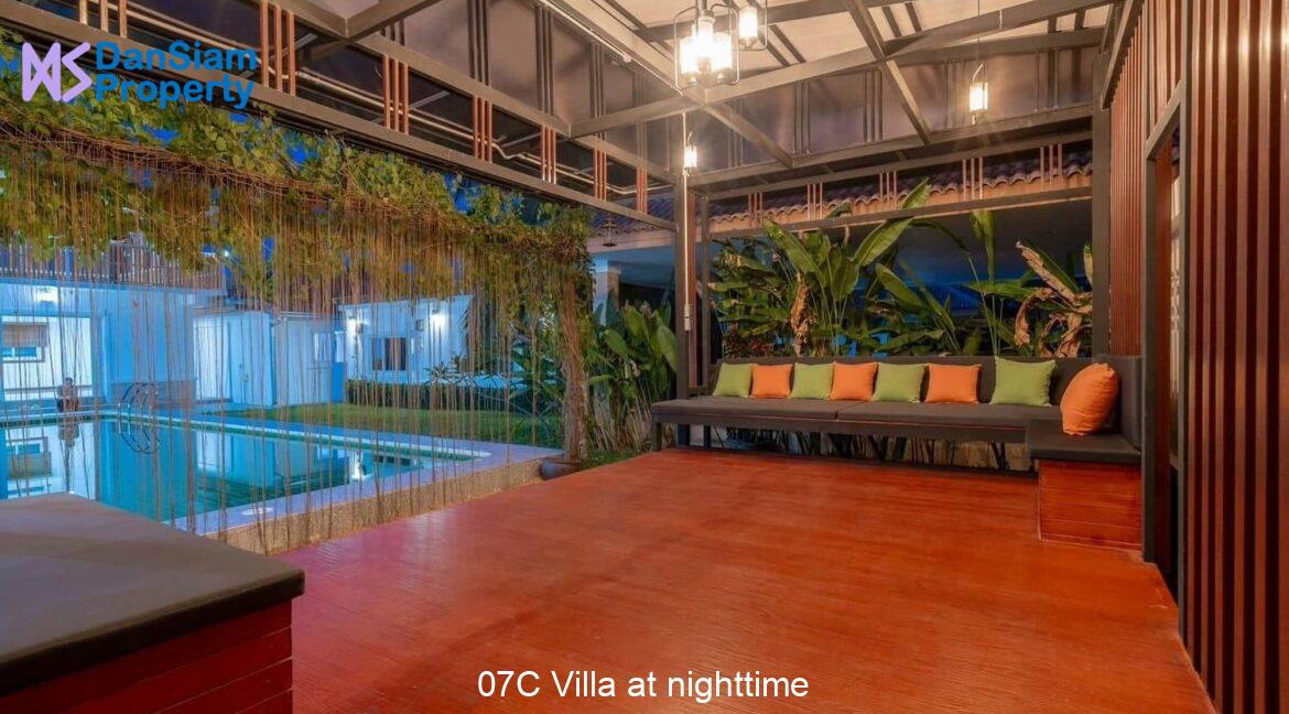 07C Villa at nighttime