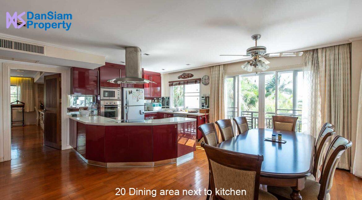 20 Dining area next to kitchen