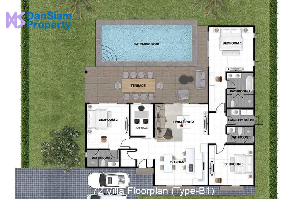 72 Villa Floorplan (Type-B1)